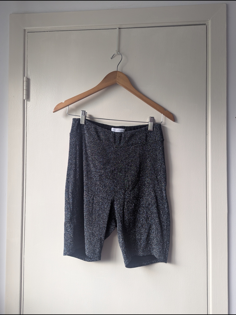 Urban Outfitters Black Metallic Sparkle Bike Shorts